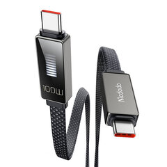 Cable Mcdodo CA-4470 USB-C to USB-C with display 100W 1.2m (black) цена и информация | Кабели для телефонов | kaup24.ee