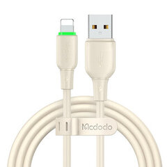 USB to Lightning Cable Mcdodo CA-4740 with LED light 1.2m (beige) цена и информация | Borofone 43757-uniw | kaup24.ee