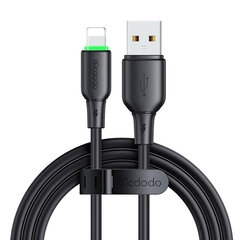 USB to Lightning Cable Mcdodo CA-4741 with LED light 1.2m (black) цена и информация | Borofone 43757-uniw | kaup24.ee