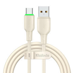 USB to USB-C Cable Mcdodo CA-4750 with LED light 1.2m (beige) цена и информация | Кабели для телефонов | kaup24.ee