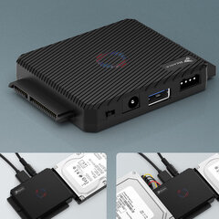 REAGLE ADAPTER DRIVE BRIDGE USB 3.1 SATA III IDE 16TB LED hind ja info | USB jagajad, adapterid | kaup24.ee