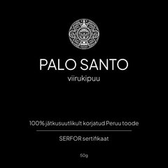 Palo Santo viirukipulgad, 50g цена и информация | Домашние ароматы с палочками | kaup24.ee