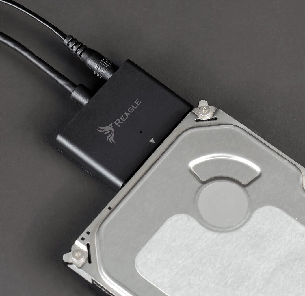 Adapter USB 3.1 SATA 3.5" 2.5" HDD SSD toiteallikas цена и информация | USB jagajad, adapterid | kaup24.ee