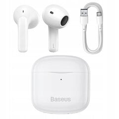 Baseus Bowie E3 TWS Bluetooth 5.0 Wireless Buds, White цена и информация | Наушники | kaup24.ee