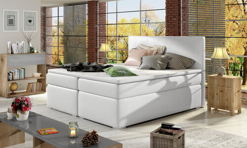 Кровать Divalo BD06, 140х200 см, белая цена и информация | Кровати | kaup24.ee