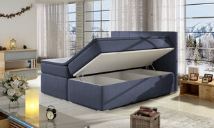 Кровать Bolero, 140x200 см, искусственная кожа, черная цена и информация | Кровати | kaup24.ee