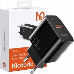 Зарядное устройство USB-C, быстрое, PD, 33 Вт, Mcdodo цена и информация | Зарядные устройства для телефонов | kaup24.ee