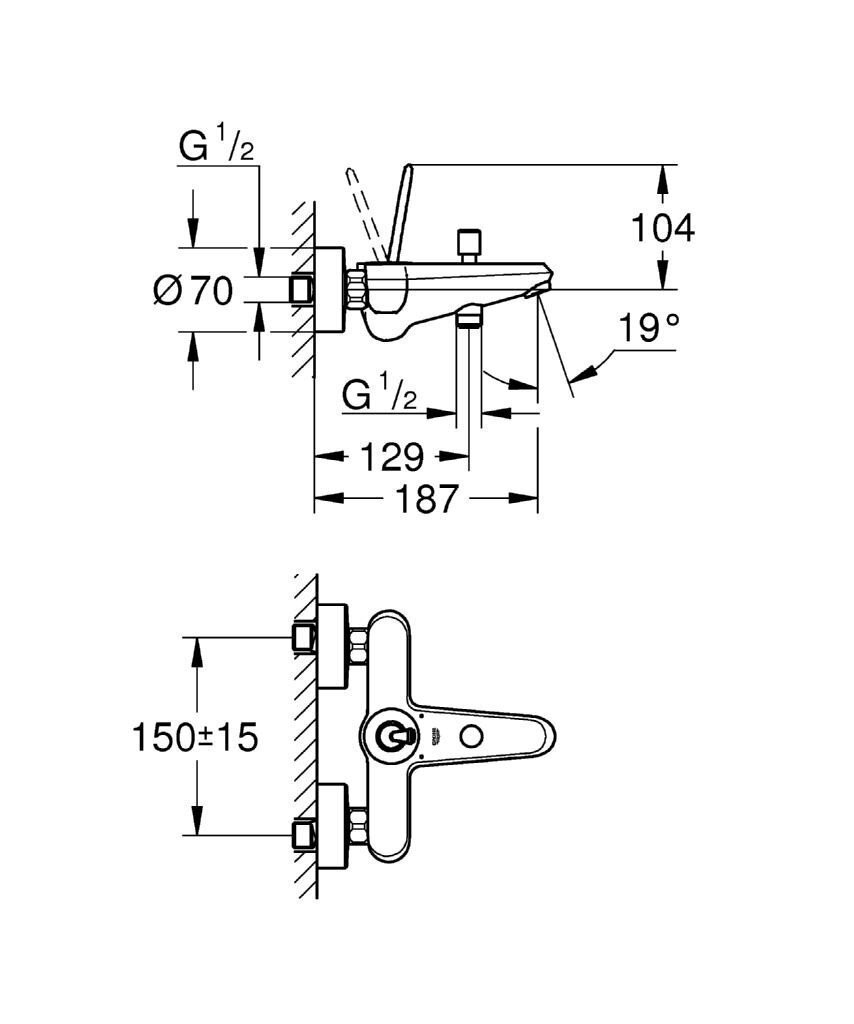 Vannisegisti Grohe Eurodisc Joystick 23431LS0, valge hind ja info | Vannitoa segistid | kaup24.ee