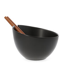 Керамический салатник MOOKA с посудой, черный, 24 см цена и информация | Посуда, тарелки, обеденные сервизы | kaup24.ee