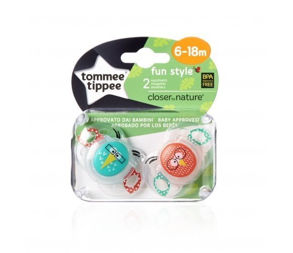 Silikoonist lutt Tommee Tippee Fun, 6-18 kuud, 2 tk hind ja info | Lutid | kaup24.ee