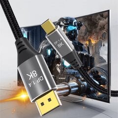 Reagle'i RDP150P DisplayPort 1.4 kaabel, PRO 8K 4K 144Hz 1M kaabel hind ja info | Kaablid ja juhtmed | kaup24.ee