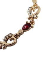 Золотой браслет с красными камнями, 20 см. цена и информация | Женские браслеты | kaup24.ee