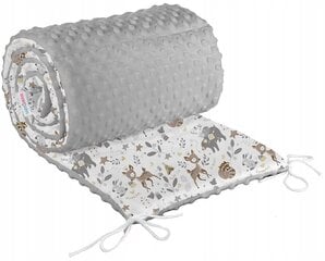 Мягкий чехол для кроватки Babymam 180х30 см, серый/белый цена и информация | Безопасный дом Multipack C | kaup24.ee
