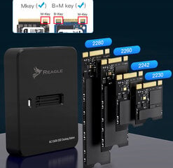 Adapter SSD M.2 NVMe SATA kettasahtli USB-C 3.2 hind ja info | USB jagajad, adapterid | kaup24.ee