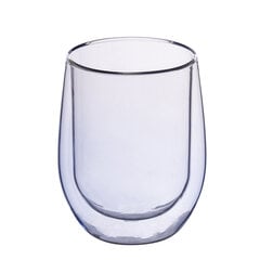 двойные стеклянные стаканы andrea color, 300 мл, синий 2 шт. цена и информация | Стаканы, фужеры, кувшины | kaup24.ee