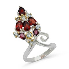 Серебряное (925) кольцо с драгоценными камнями, код f50335, EU-53 (~16,75 мм) F50335EU-53 цена и информация | Кольцо | kaup24.ee