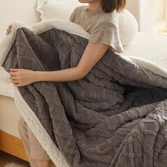 Двустороннее шерстяное одеяло для кровати, серое цена и информация | Одеяла | kaup24.ee
