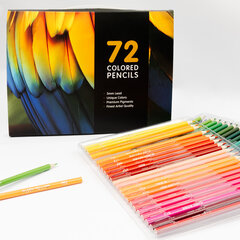 Värviliste pliiatsite komplekt RAGI 72 värviga hind ja info | Kunstitarbed, voolimise tarvikud | kaup24.ee