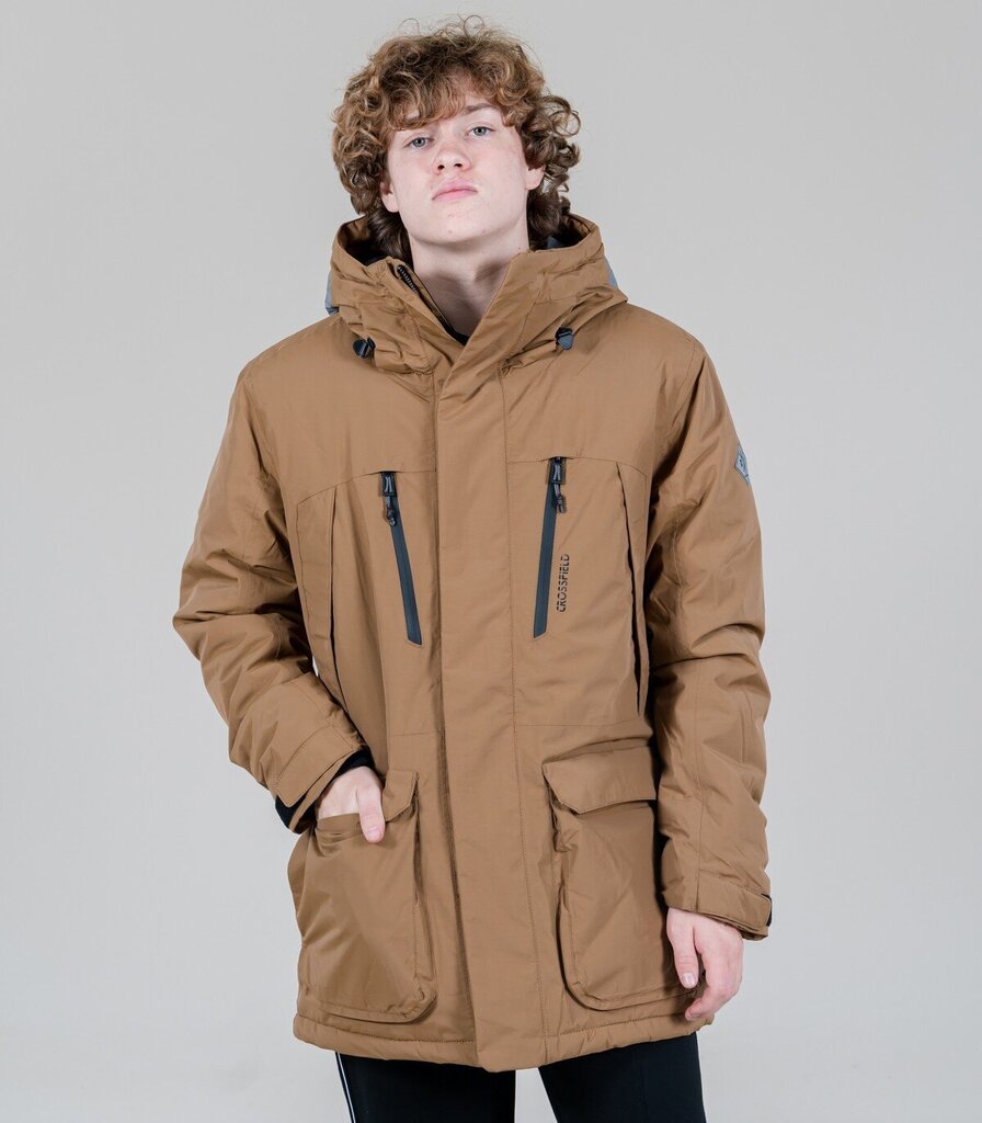 Parka meestele Crossfield 67681*01, pruun hind ja info | Meeste joped | kaup24.ee