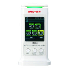 Интеллектуальный детектор качества воздуха Habotest HT608, PM 2.5, PM10, бензол цена и информация | Измерители (температура, влажность, pH) | kaup24.ee