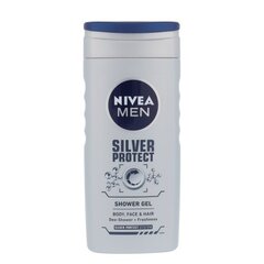 Dušigeel Nivea Men Silver Protect 3in1 250 ml hind ja info | Dušigeelid, õlid | kaup24.ee