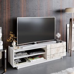 TV alus Asir, 140x41,4x37,1 cm, valge цена и информация | Тумбы под телевизор | kaup24.ee