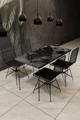 Обеденный стол Asir, 120x77x75см, черный цена и информация | Кухонные и обеденные столы | kaup24.ee