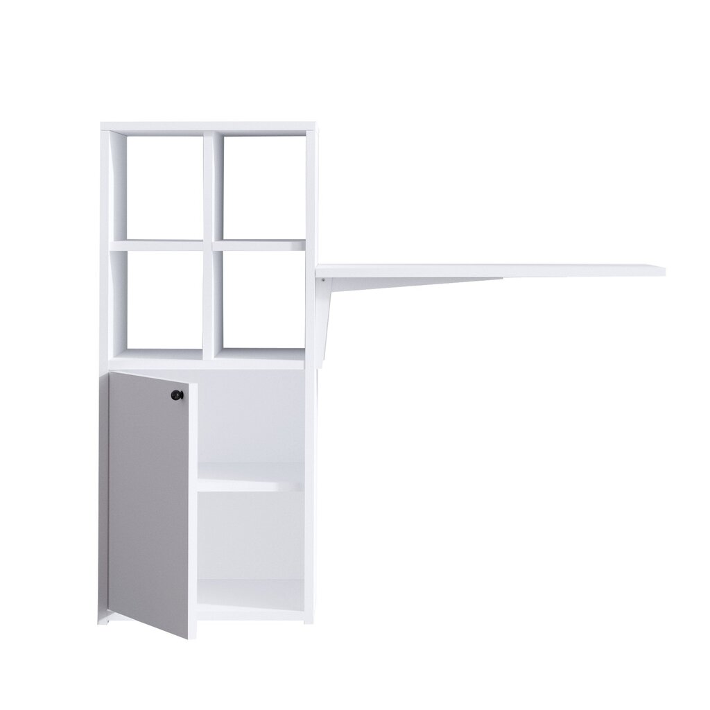 Kirjutuslaud Asir, 114x100x40 cm, valge/must hind ja info | Arvutilauad, kirjutuslauad | kaup24.ee