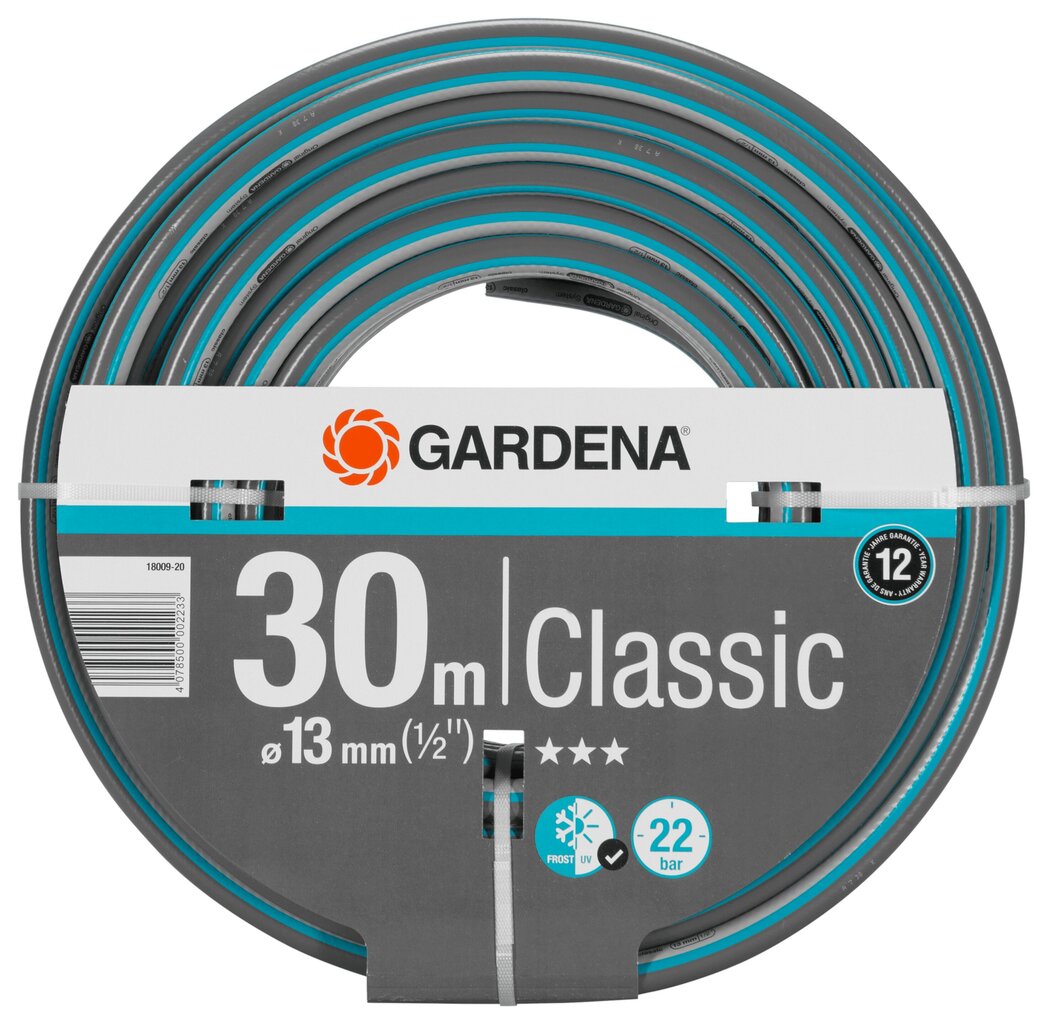 Kastmisvoolik Gardena Classic, 30m 13mm 1/2 hind ja info | Kastekannud, voolikud, niisutus | kaup24.ee