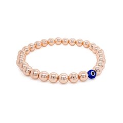 Käevõru Sünteetiline Hematiit 6mm ( Rose Gold-Blue) цена и информация | Женские браслеты | kaup24.ee