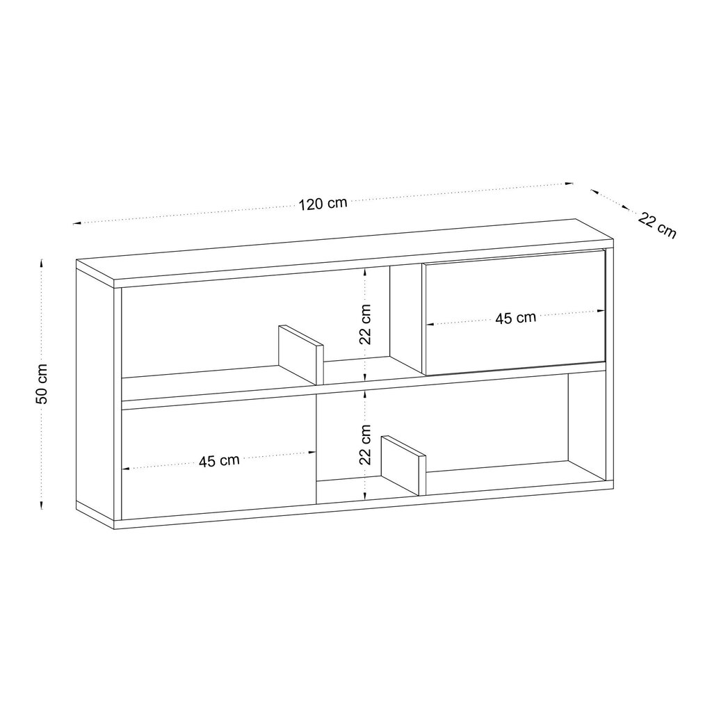 Konsool Asir, 120x50x22 cm, valge hind ja info | Konsoollauad | kaup24.ee