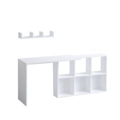 Учебный стол, Асир, 74x145x45 см, белый/коричневый цена и информация | Компьютерные, письменные столы | kaup24.ee