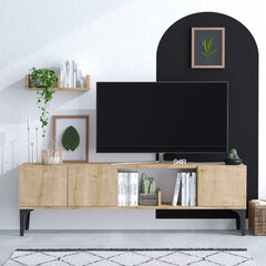 TV-alus Asir, 150x47x35 cm, pruun/must цена и информация | Тумбы под телевизор | kaup24.ee