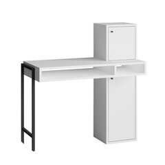Учебный стол Асир, 102x106x45 см, белый/черный цена и информация | Компьютерные, письменные столы | kaup24.ee