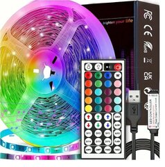 RGB Led, 44-клавишный пульт управления, 10 м цена и информация | Светодиодные ленты | kaup24.ee