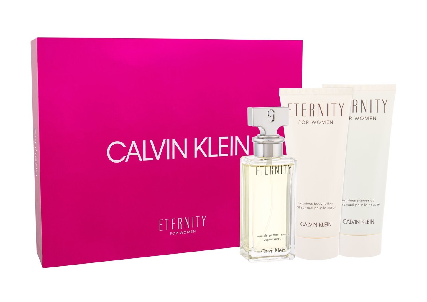 Komplekt Calvin Klein Eternity: parfüümvesi EDP naistele 50 ml + ihupiim naistele 100 ml + dušigeel naistele 100 ml hind ja info | Naiste parfüümid | kaup24.ee