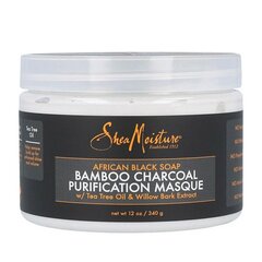 Капиллярная маска African Black Soap Bamboo Charcoal Shea Moisture (340 g) цена и информация | Средства для укрепления волос | kaup24.ee