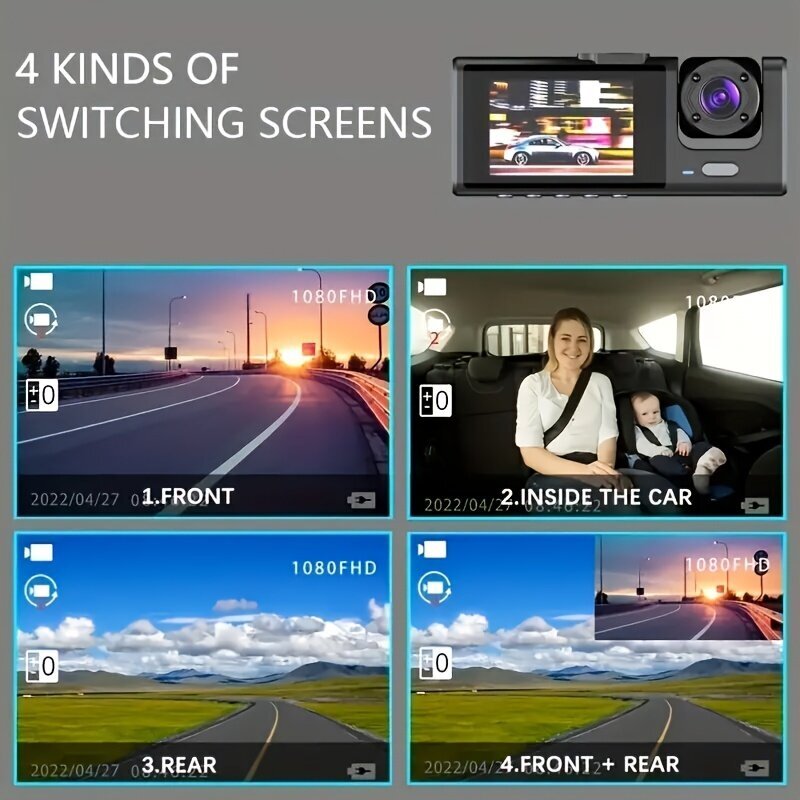 Auto videoregistraator 1080P ja öine režiim цена и информация | Pardakaamerad ja videosalvestid | kaup24.ee