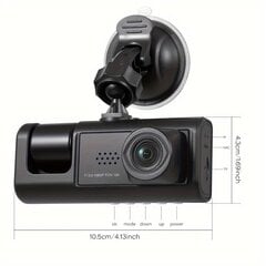 Auto videoregistraator 1080P ja öine režiim цена и информация | Видеорегистраторы | kaup24.ee
