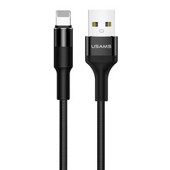 Kaabel Usams SJ220IP01, USB A 2.0 - Lightning 8pin Apple toodetele, 1.2 m цена и информация | Кабели и провода | kaup24.ee