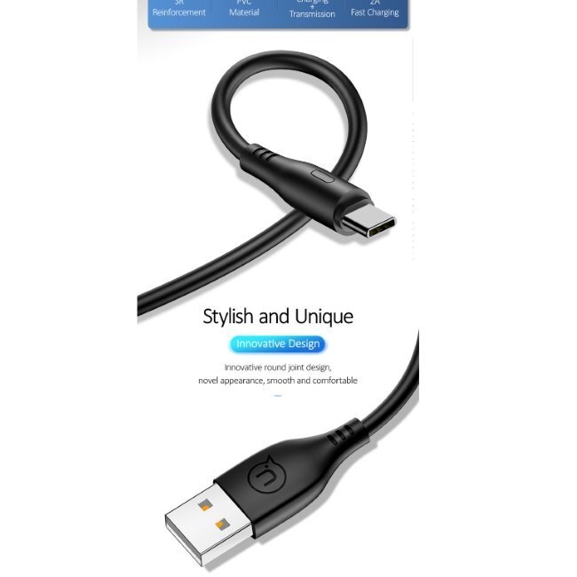 Kaabel Usams SJ267USB01, USB A - USB C, 1 m hind ja info | Kaablid ja juhtmed | kaup24.ee