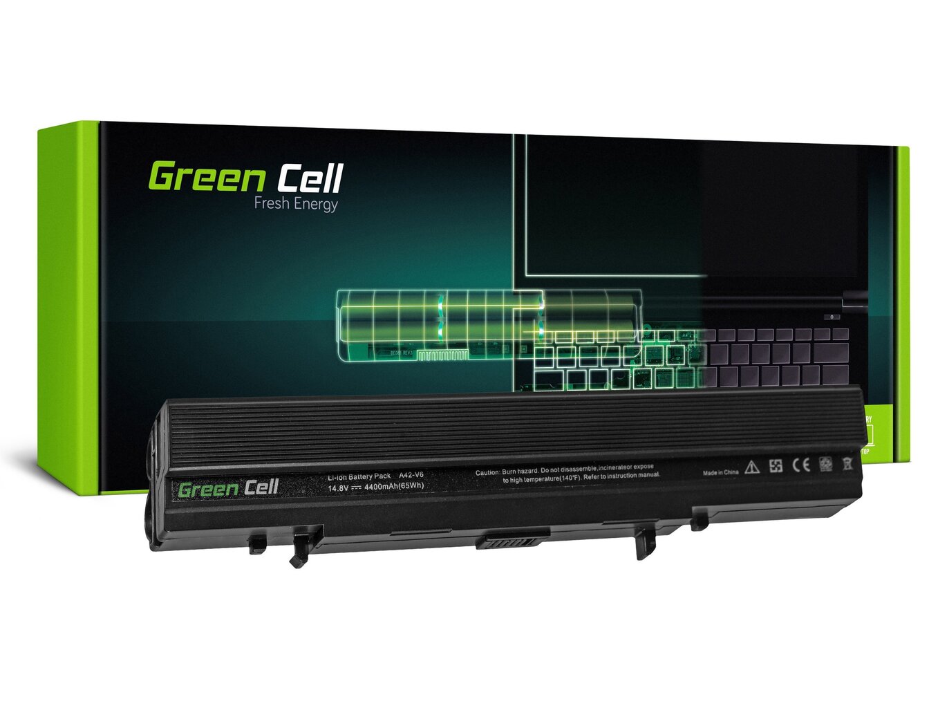 Green Cell Laptop Battery A42-V6 for Asus Lamborghini V6 V6V V6000 VX1 hind ja info | Sülearvuti akud | kaup24.ee