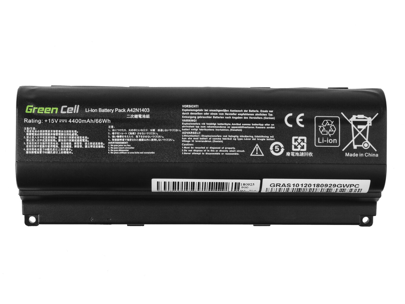 Green Cell Laptop Battery A42N1403 for Asus ROG G751 G751J G751JL G751JM G751JT G751JY цена и информация | Sülearvuti akud | kaup24.ee