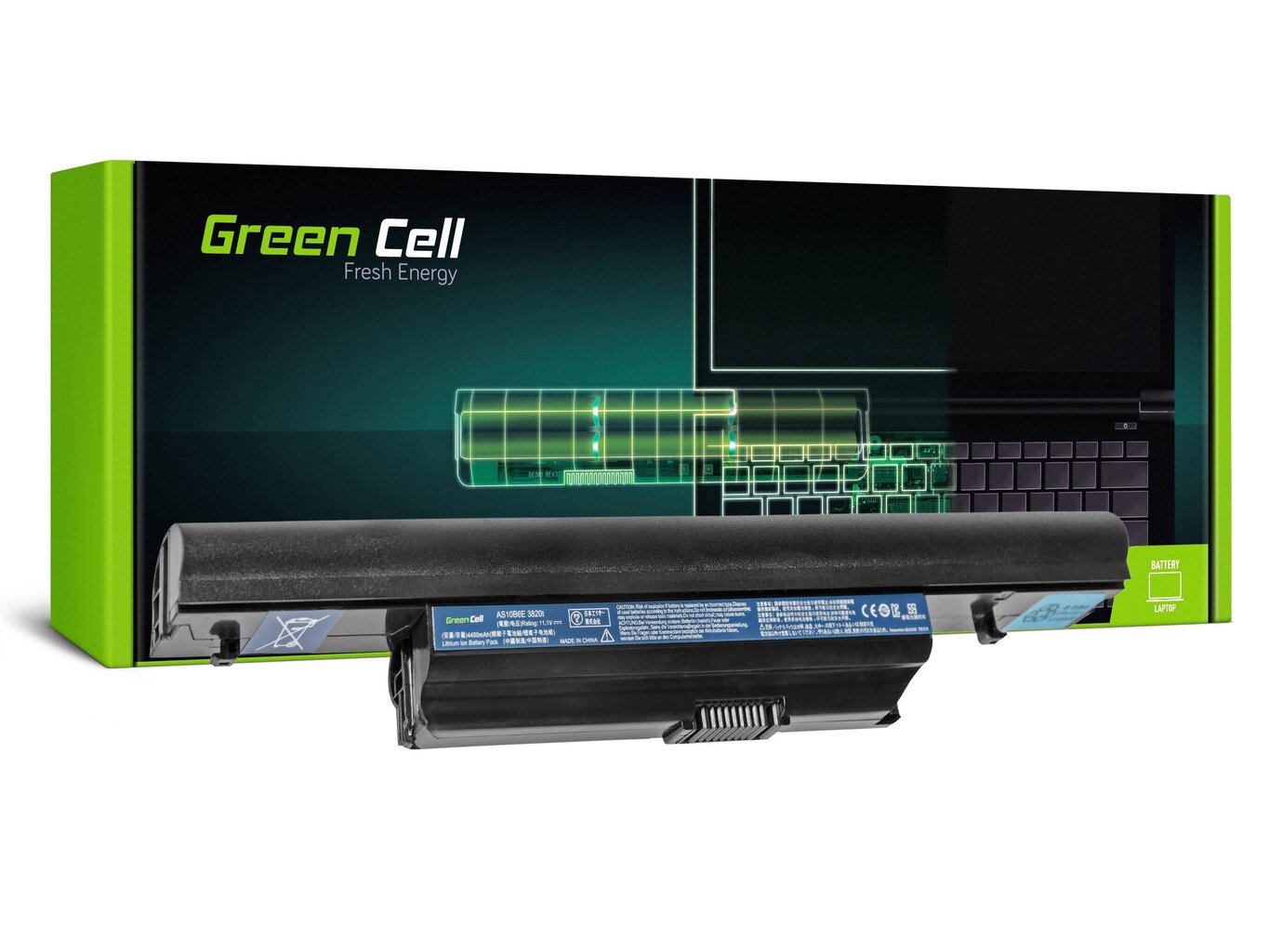 Green Cell Laptop Battery AS10B75 AS10B31 for Acer Aspire 5553 5625G 5745 5745G 5820T 5820TG 7250 7739 7745 цена и информация | Sülearvuti akud | kaup24.ee