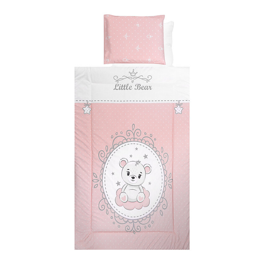 Lorelli laste voodipesukomplekt Little Bear Pink, 100x150, 5-osaline hind ja info | Beebide ja laste voodipesu | kaup24.ee