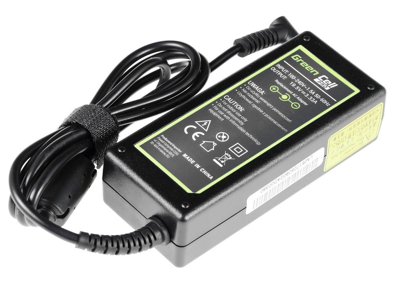 Green Cell 19.5V, 3.33A, 65W hind ja info | Sülearvutite laadijad | kaup24.ee