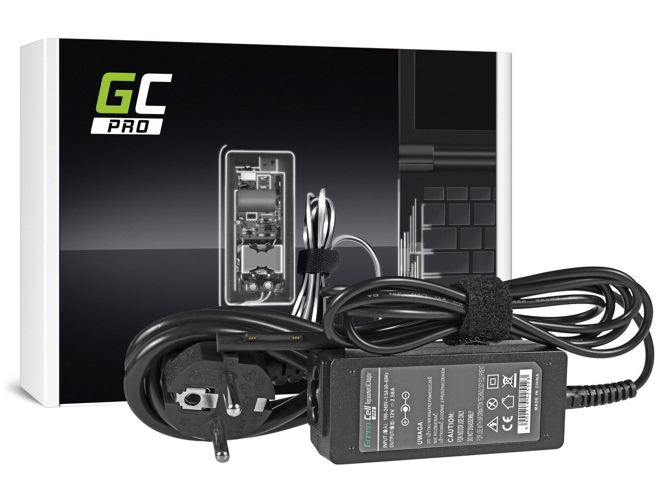 Green Cell 12V, 2.58A, 36W цена и информация | Sülearvutite laadijad | kaup24.ee