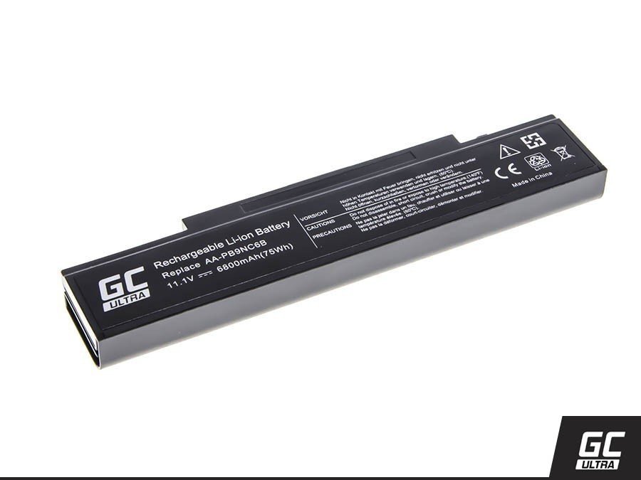 Green Cell ULTRA Laptop Battery AA-PB9NC6B AA-PB9NS6B for Samsung RV511 R519 R522 R530 R540 R580 R620 R719 R780 6800mAh цена и информация | Sülearvuti akud | kaup24.ee