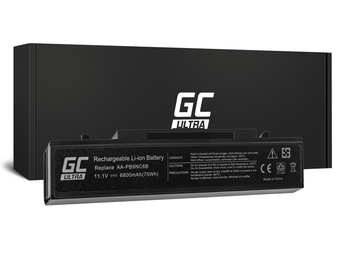 Green Cell ULTRA Laptop Battery AA-PB9NC6B AA-PB9NS6B for Samsung RV511 R519 R522 R530 R540 R580 R620 R719 R780 6800mAh hind ja info | Sülearvuti akud | kaup24.ee