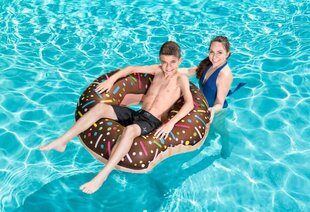 Ujumisrõngas Bestway Donut, 107 cm, pruun hind ja info | Täispuhutavad veemänguasjad ja ujumistarbed | kaup24.ee